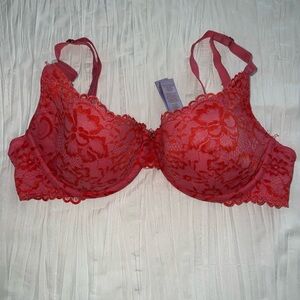 Savage X Fenty Red Lace Bra